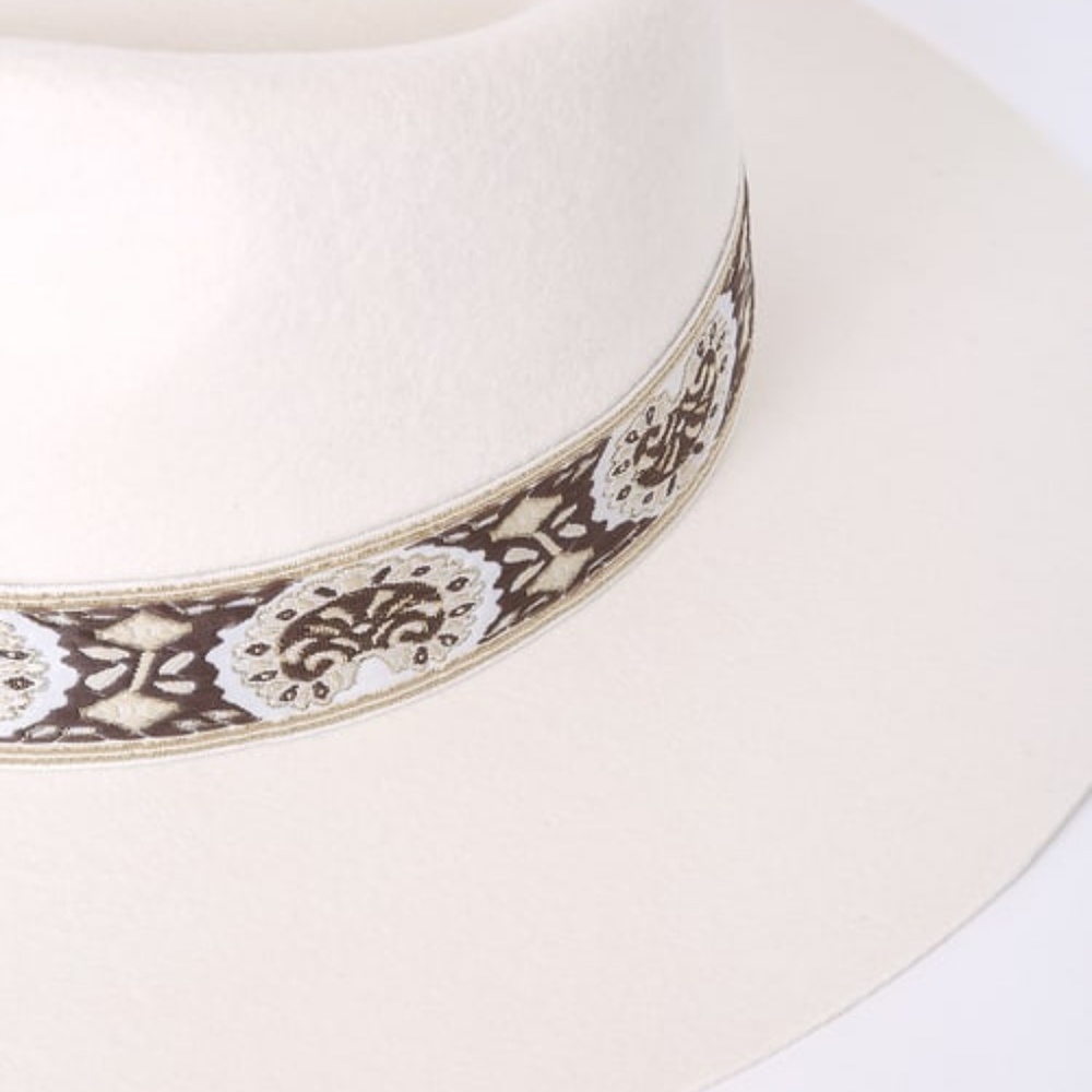 Lack Of Color Cream Rancher with Patterned Band - Picture 8 of 14
